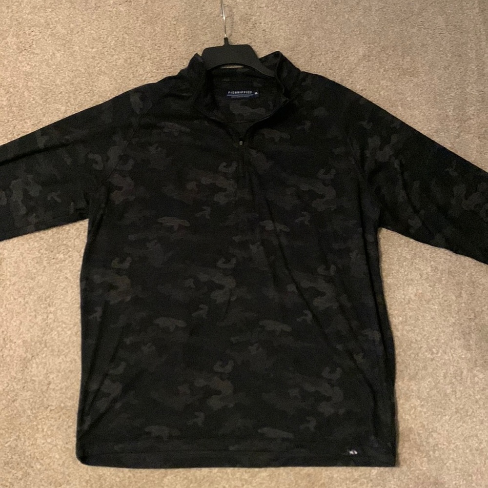 Mens Fish Hippie Pullover Quarter Zip